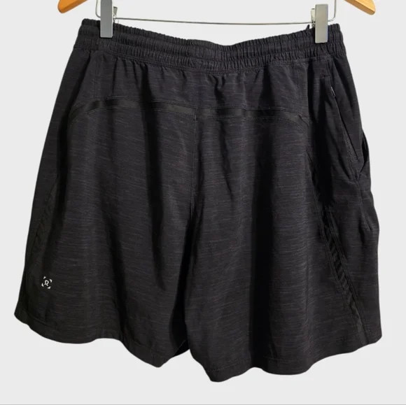 Lululemon Pace Breaker Short Mens Large Black Linerless Running LM7ABOS Athletic - Picture 5 of 9